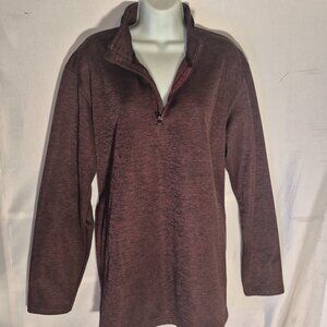 SCHMIDT zippered Polyester jacket, purple and black blend, in size Large